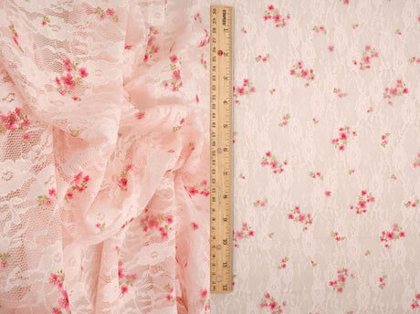Printed Lace Ditsy Floral Stretch