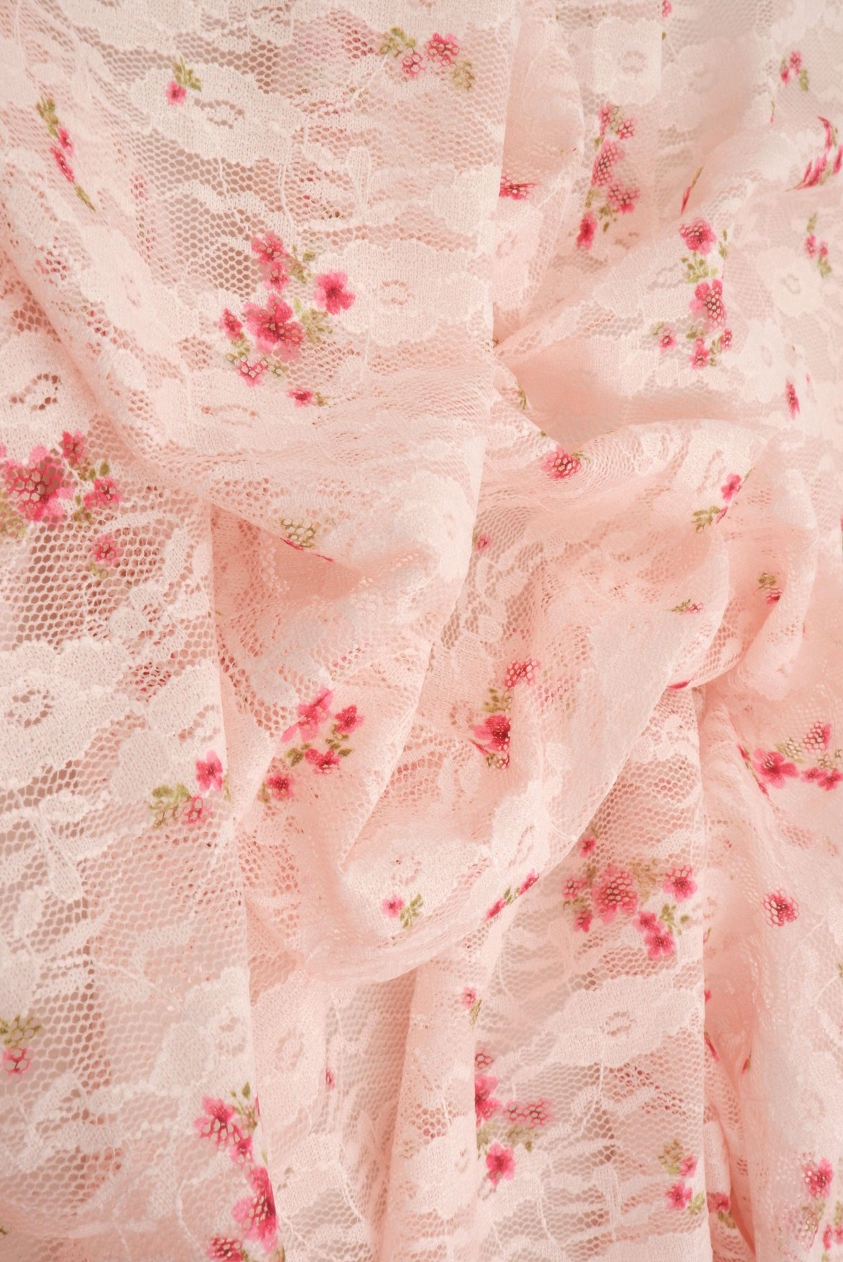 Printed Lace Ditsy Floral Stretch