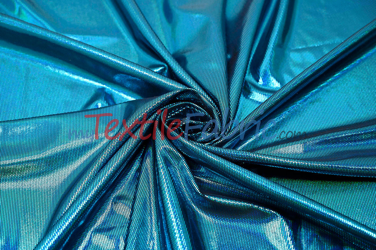 Moonlight Hologram Spandex Fabric - 4 Way Stretch, Holographic Foil Finish, 58/60" Width, Multiple Colors (1 Yard)