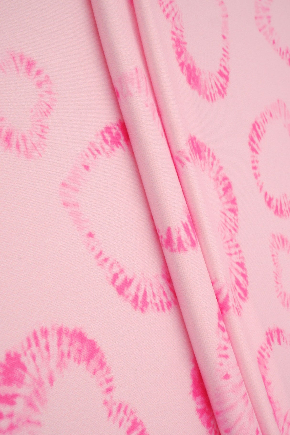 Heart Print DTY Brushed Knit Fabric