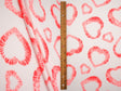 Heart Print DTY Brushed Knit Fabric