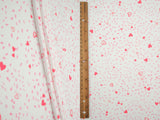 Heart Print DTY Brushed Knit Fabric