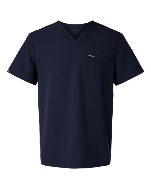 Jaanuu Men's Holmes Everyday 1-Pocket Scrub V-Neck Top