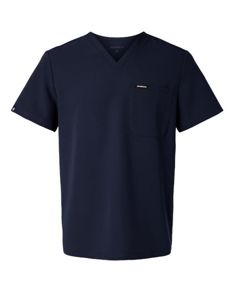 Jaanuu Men's Holmes Everyday 1-Pocket Scrub V-Neck Top
