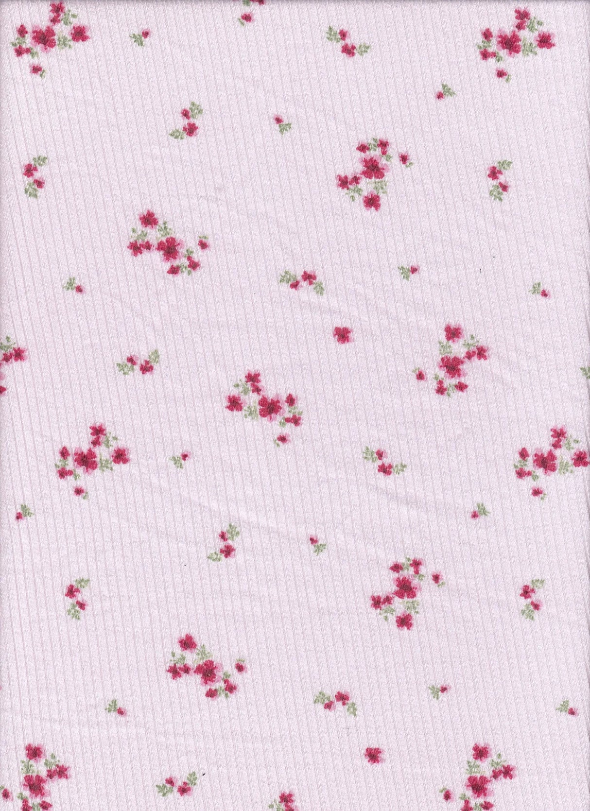 Ditsy Floral 4x2 Yummy Rib Knit Fabric 58/60" Wide