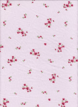 Ditsy Floral Rib Knit Polyester Spandex