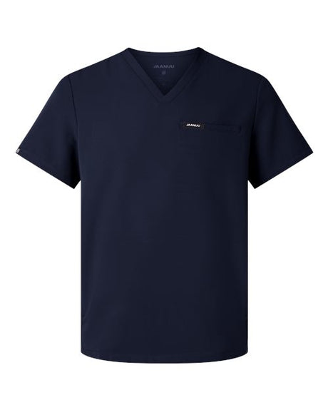 Jaanuu Men's Platt 3-Pocket Scrub V-Neck Top