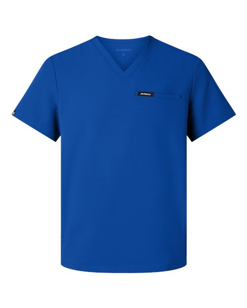 Jaanuu Men's Platt 3-Pocket Scrub V-Neck Top