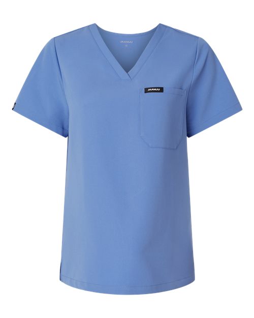 Jaanuu Women's Rhena Essential 1-Pocket Scrub V-Neck Top