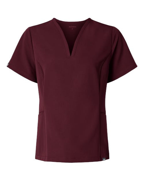Jaanuu Women's Calix Fit & Flare Scrub V-Neck Top