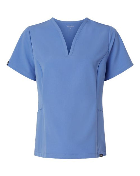Jaanuu Women's Calix Fit & Flare Scrub V-Neck Top