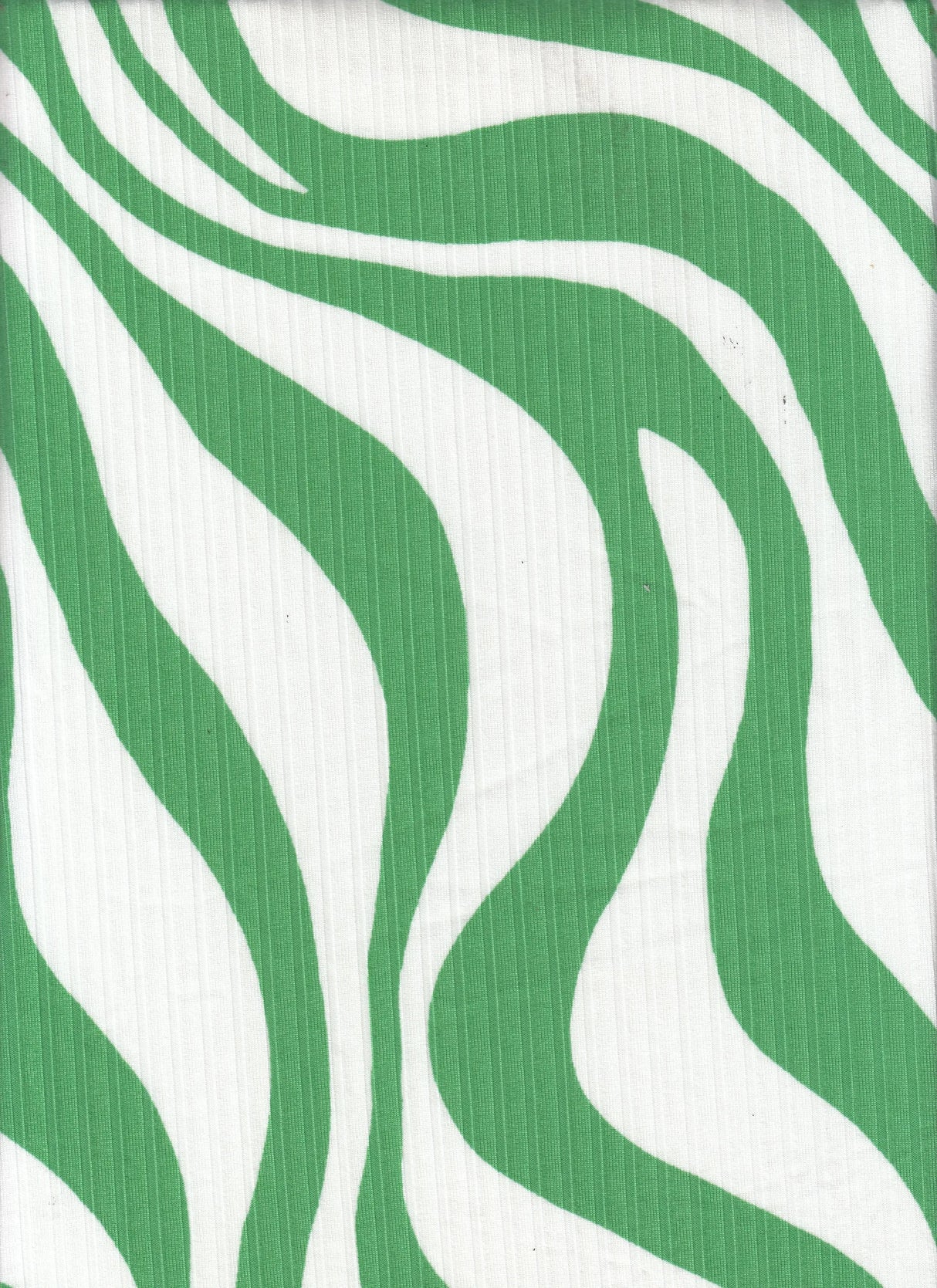 Abstract Zebra Ribbed Knit Fabric