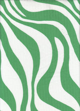 Abstract Zebra Ribbed Knit Fabric
