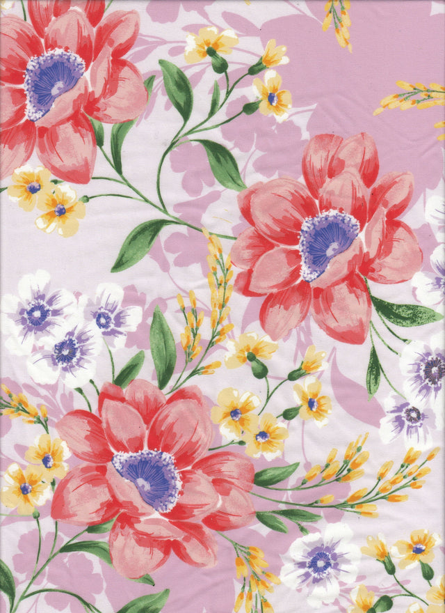 Floral DTY Knit Fabric