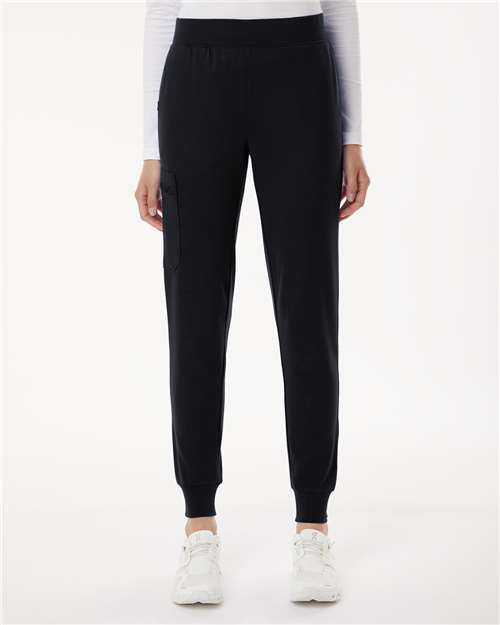 Women's UltraSoft Stretch Scrub Joggers with Cargo & Zipper Pockets