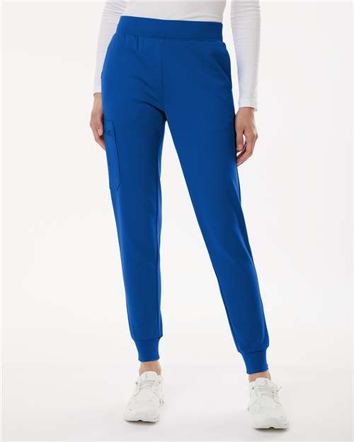 Women's UltraSoft Stretch Scrub Joggers with Cargo & Zipper Pockets