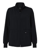 Jaanuu Women's Ceri Essential Full-Zip 6-Pocket Scrub Jacket