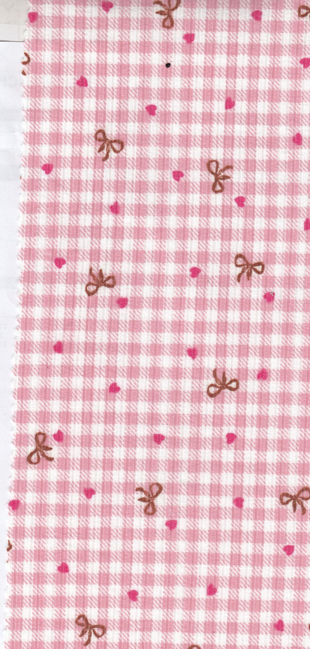 Printed Yummy Rib Knit Peach