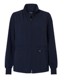 Jaanuu Women's Ceri Essential Full-Zip 6-Pocket Scrub Jacket