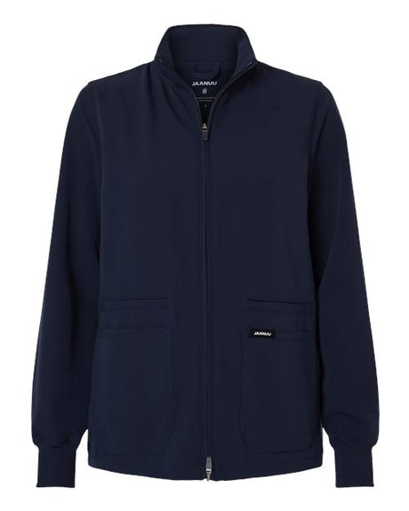 Jaanuu Women's Ceri Essential Full-Zip 6-Pocket Scrub Jacket