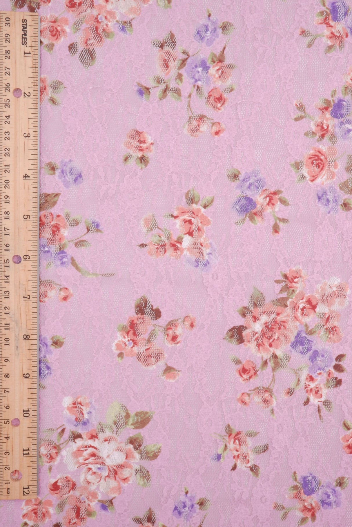 Floral Printed Lace Blue