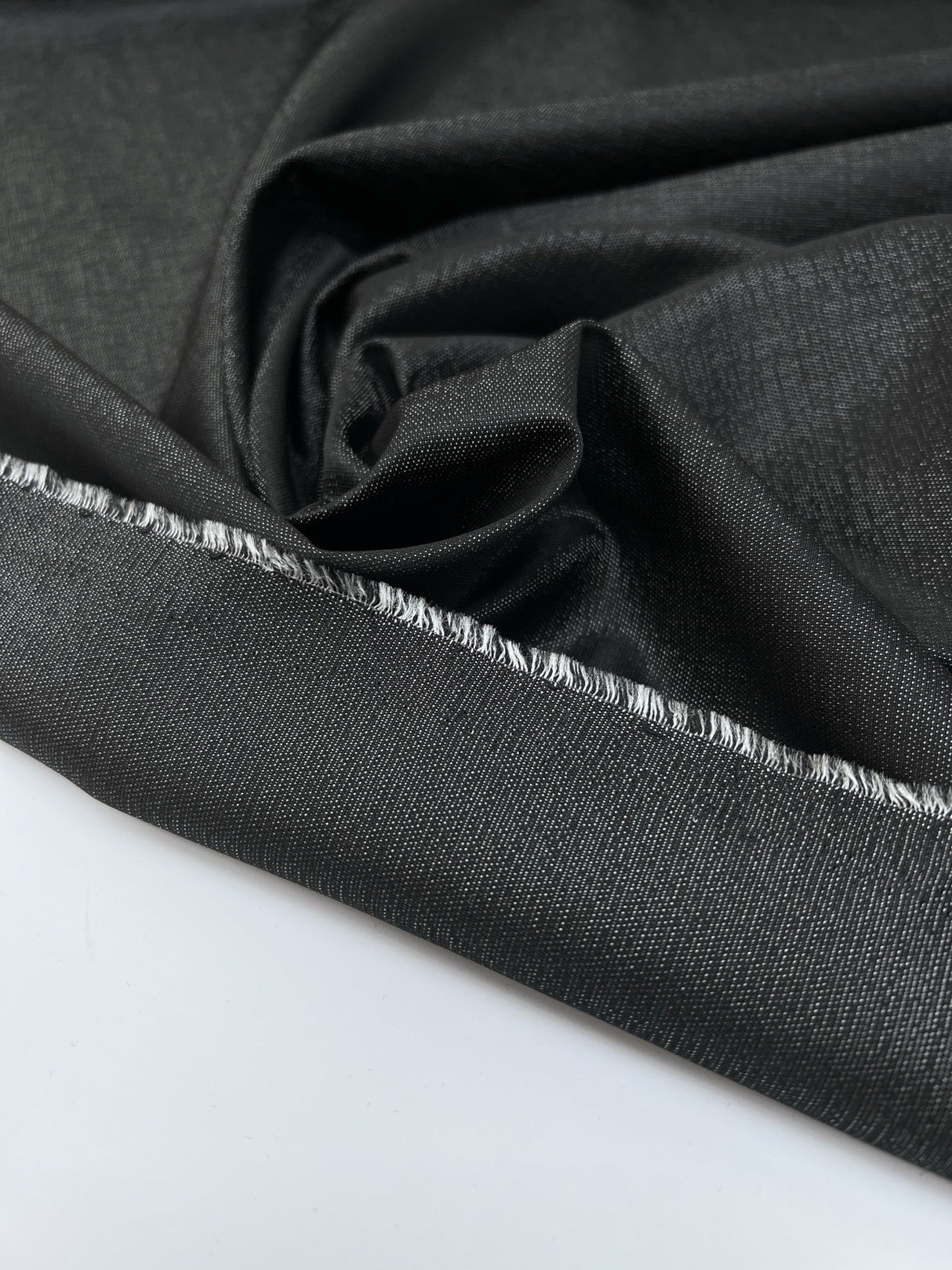 Wool Jacquard Fabric Black