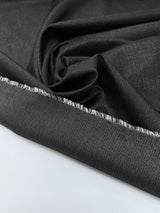 Wool Jacquard Fabric Black
