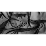Stiff Polyester Organdy - Black - Rhiannon Collection