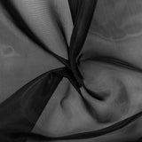 Stiff Polyester Organdy - Black - Rhiannon Collection