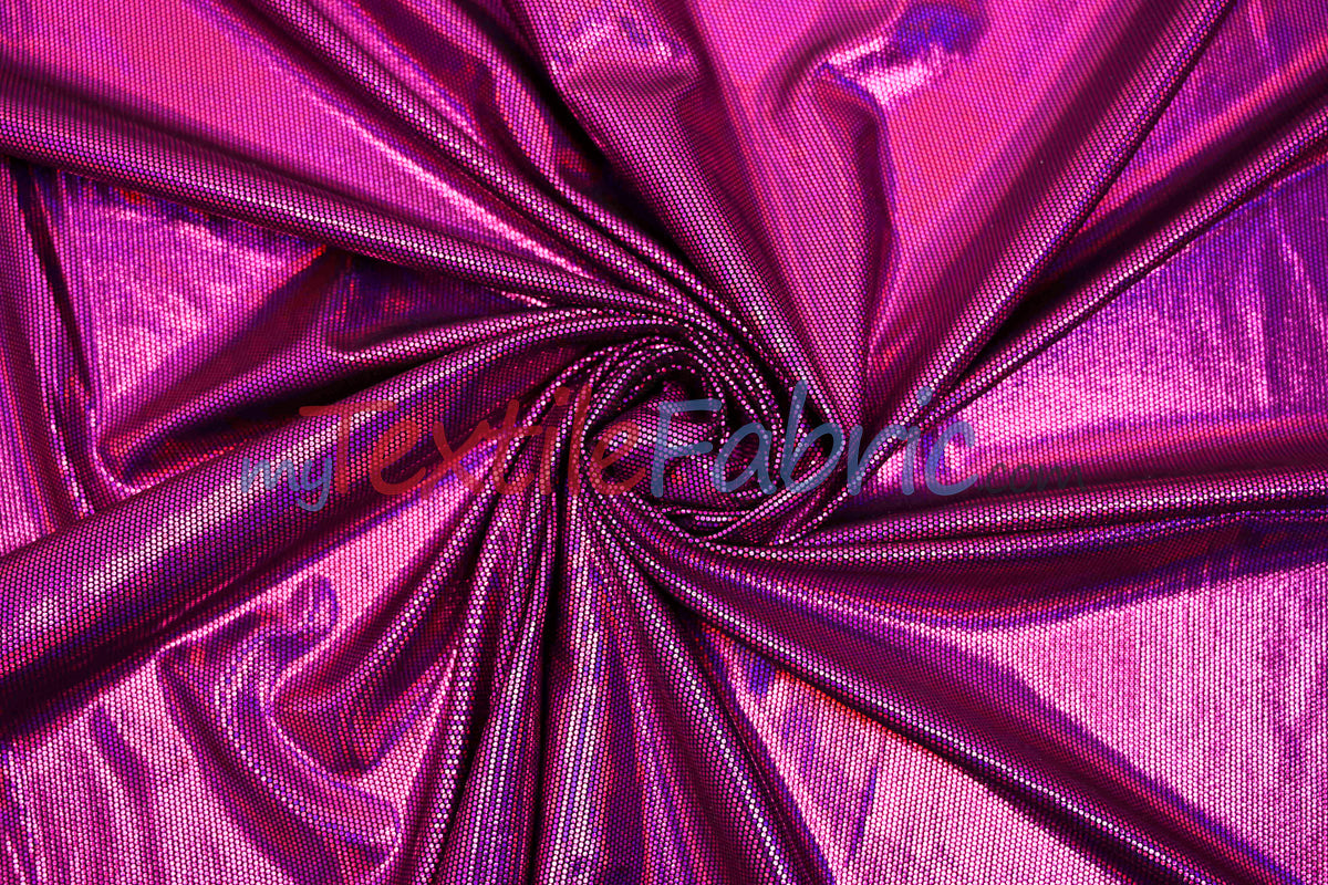 Moonlight Hologram Spandex Fabric - 4 Way Stretch, Holographic Foil Finish, 58/60" Width, Multiple Colors (1 Yard)