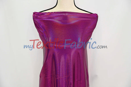 Moonlight Hologram Spandex Fabric - 4 Way Stretch, Holographic Foil Finish, 58/60" Width, Multiple Colors (1 Yard)