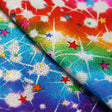 Pretty Cosmos Nylon Spandex Fabric - Galaxy Star Print, Black/White Multi, 58/60" Width (1 Yard)