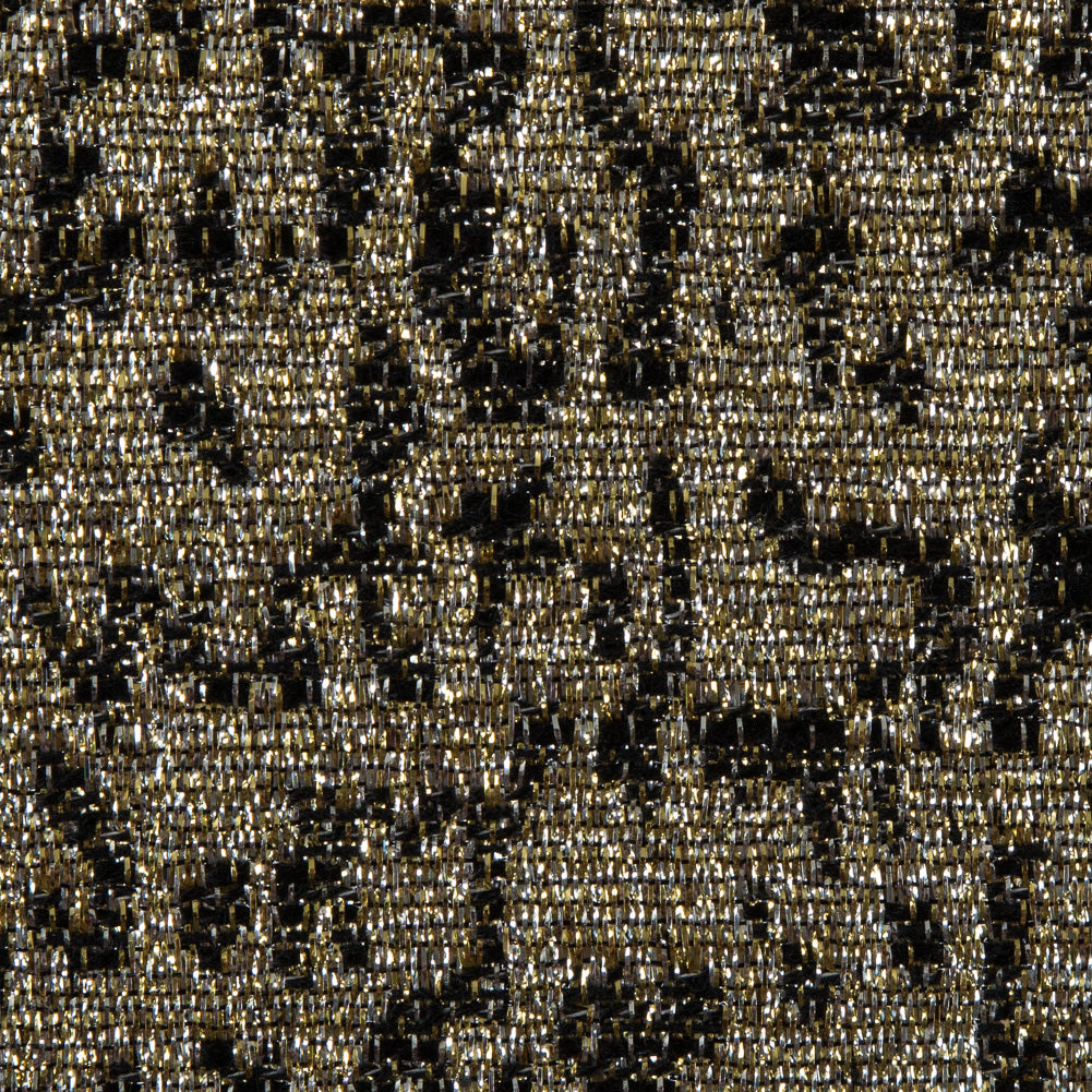 Metallic Gold and Black Abstract Jacquard