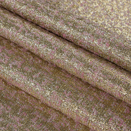 Metallic Gold and Pink Abstract Jacquard