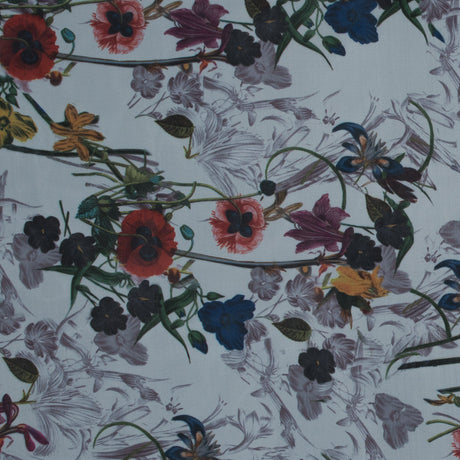 Multicolor Floral Digitally Printed Organdy