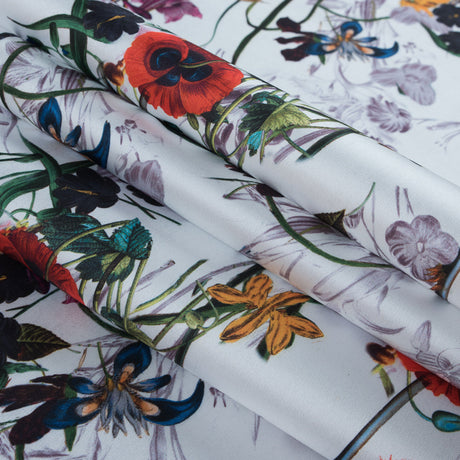 Colorful Flowers Digitally Printed on a Premium Mikado/Twill