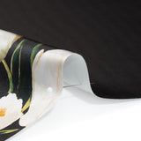 Black and Whisper White Digitally Printed Flowers on a Premium Mikado/Twill