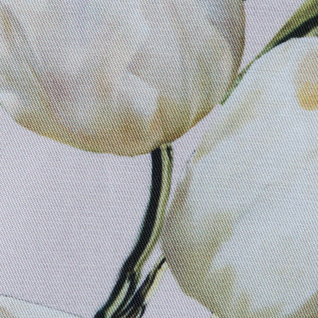 Rosewater and Whisper White Digitally Printed Flowers on a Premium Mikado/Twill