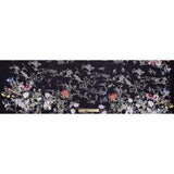 Floral Digitally Printed Butterfly Jacquard with Silver Metallic Embroidery