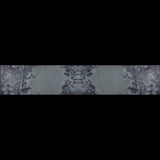 Purple and Silver Floral Printed 3D Organza