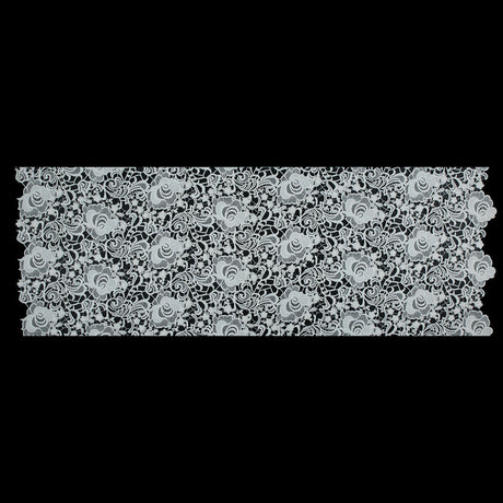 Embroidered Guipure Lace - White Floral