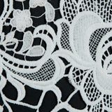 Embroidered Guipure Lace - White Floral
