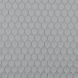 Silver Geometric Embroidered Polyester Satin