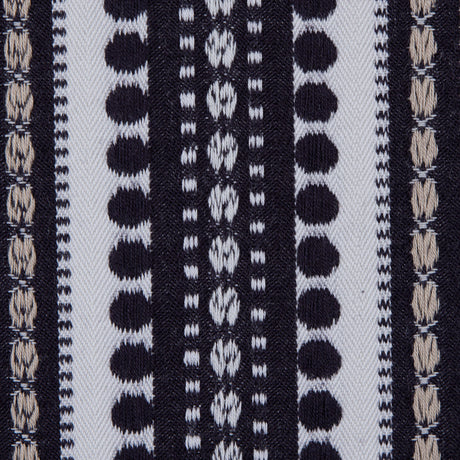 Onyx Tribal Striped Cotton Woven