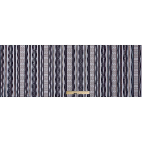 Onyx Tribal Striped Cotton Woven