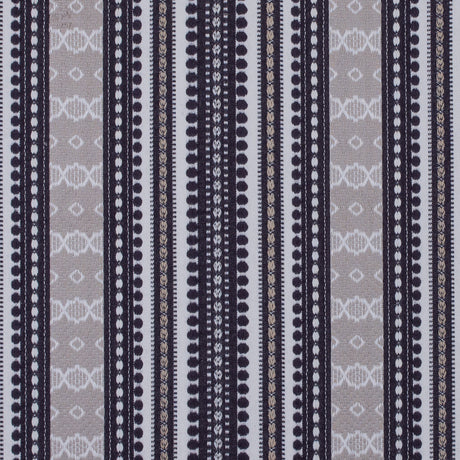 Onyx Tribal Striped Cotton Woven