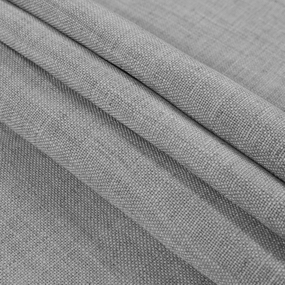 Silver Polyester-Linen Blend
