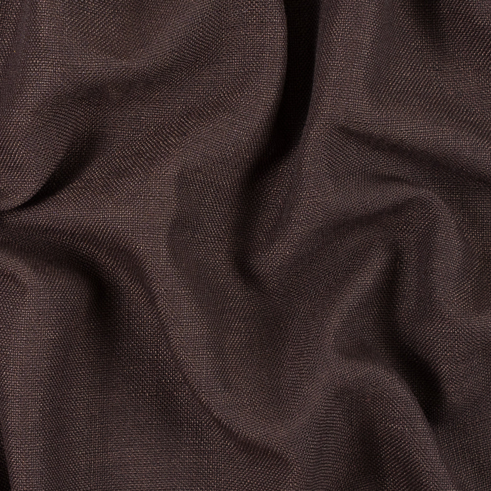 Chocolate Polyester-Linen Blend