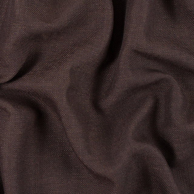 Chocolate Polyester-Linen Blend