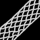 White Criss Cross Chenille Trim - 2"